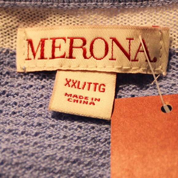 Merona Blue and White Striped Cardigan - Picture 4 of 5